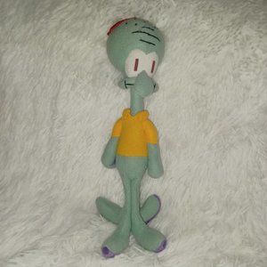 Vintage Spongebob Squarepants Squidward Plush Figure 11.5" by Nanco 2002